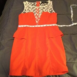 Orange Lace Dress Med Ark & Co #110